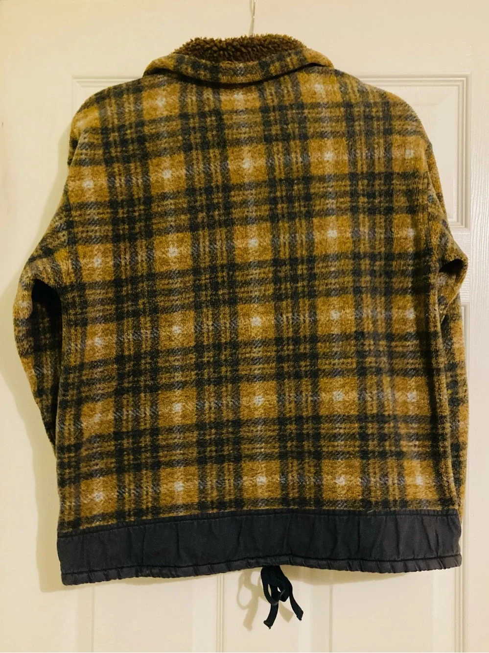 REI Plaid Fleece Pullover Sweater